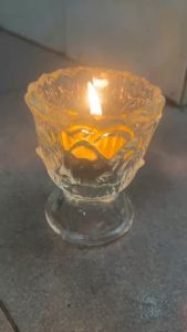 (1 cặp) Ly Thủy Tinh Sen Búp 043 dùng làm nến trang trí