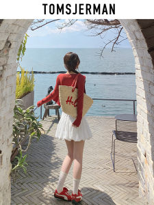 XINGJUSHE | White High Waist Slimming A-line Flare Skirt
