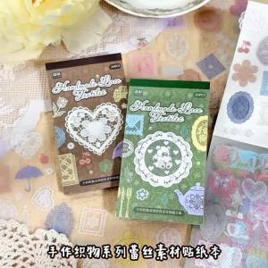 Mr.paper | Mr.Paper 20 Tờ Nhẹ Vintage Ren PET Miếng Dán Cho DIY Tạp Chí Khung Ảnh Sổ Lưu Cắt Dán Trang Trí Đế