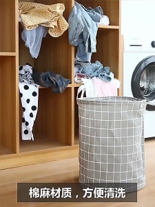 Foldable Hamper Dirty Clothes Large Size Laundry Basket Nordic Style Hamper Storage Box Fabric Lightweight Bucket