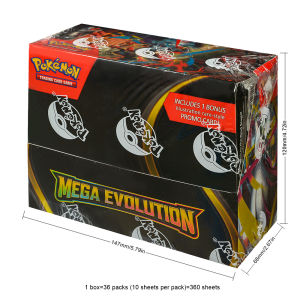 Bandai | 360Pcs English Pokémon TCG: Mega Evolution Phantasmal Flames Booster Box Pokemon trade card 36 Pack Box gift