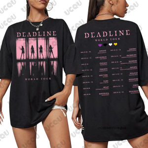Summer New BP Deadline Black World Tour Graphic Print Cotton Women Men T-shirt Short Sleeve O-neck Tees Casual Oversized Tops