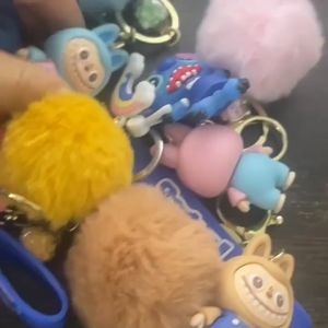 Móc Khóa Labubu Phim Hoạt Hình Woolball Phong Cách Labubu Cừu Móc Khóa Búp Bê Nhựa Mềm