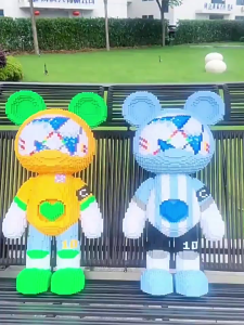 ️现货️ReadyStocks 8613 8614 Connection Bear bricks blocks toys 爱心熊 嗨彩拼 成人 拼插装 积木 玩具