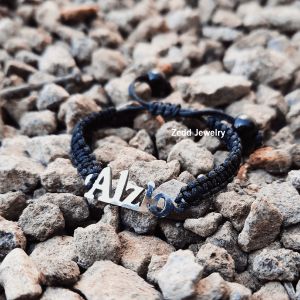 Gelang Tali Nama - Gelang Anyam Tali Giok - Gelang Anyam Serut - Request Nama Sesuai Nama Kamu - Bisa Bayar Ditempat - Desain 001