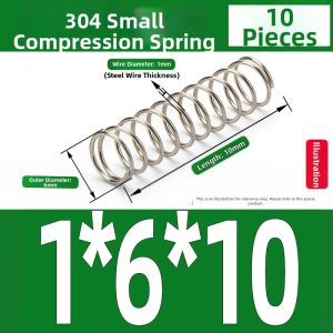 Small 304 Stainless Steel Spring Compression Shock Absorber Pressure Spring Soft Retraction Hole Usage Hardware Tools