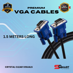 1.5M Vga To Vga Cable 15Pin Male To Male Vga Cable Cord For Computer/Projector/Monitor/Tv/Pc