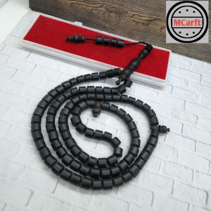 MAHEN CRAFT kalung tasbih kayu kelor hitam model tabung C42