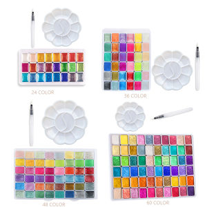 【New Arrival】 24/36/48/60 Colors Shifting Watercolor Painting Set Watercolor Paint Set Colourful Painting Kit for Art Painting