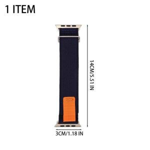Retro Leather Tipped Nylon Loop Strap Compatible With Apple Watch