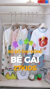 Bộ quần áo dài tay cho bé trai bé gái 27Kids đồ bộ thu đông nam nữ cho trẻ từ 4-14 tuổi GLSE3