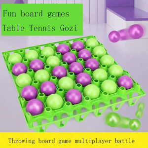 "Ping Pong Tic-Tac-Toe Game - Fun Parent-Child Interactive Toy Party Challenge with Ball & Egg Tray!