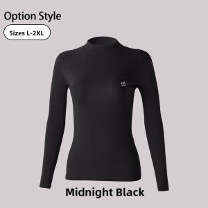 Miiow | MiiOW Cat Lady Half High Neck Base Shirt Womens New 2025 Seamless Warm Top Inner Wear Outer Wear Autumn Winter Polyester Fiber