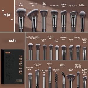 MAANGE | Bộ Cọ Trang Điểm 25 Món MAANGE Dụng Cụ Làm Đẹp Mặt Và Mắt Chuyên Nghiệp Dành Cho Kem Nền Kem Che Khuyết Điểm Phấn Mắt Tạo Khối - Lông Tổng Hợp Cán Gỗ