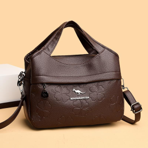 clu 2026 New Vintage Fashion Women Shoulder Bag Multi Purpose Soft Leather Crossbody Bag Large Capacity ulc
