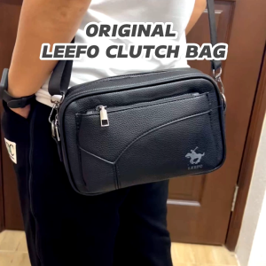 Ready Stock!! LEEFO Premium PU Leather Men Clutch Bag Shoulder Bag Chest Bag Sling Bag Viral