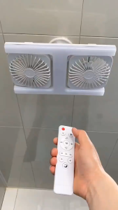 Dual Head Strong Airflow Ceiling Fan Light LED Remote Control Silent Energy Saving for Bedroom Living Room Home Decor