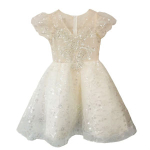 High Quality White Lace Dress for Little Girls