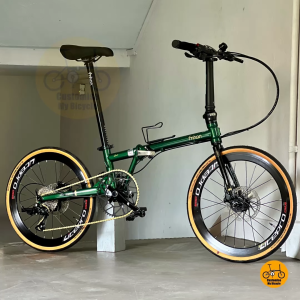 🌴 Folding Bicycle Fnhon Gust 22” • 𝗠𝗥𝗧/𝗕𝘂𝘀-𝗙𝗿𝗶𝗲𝗻𝗱𝗹𝘆 Shimano 9s 𝗙𝗿𝗲𝗲𝗯𝗶𝗲𝘀 Litepro Lightweight Folding Bike Emerald Green SG Foldies