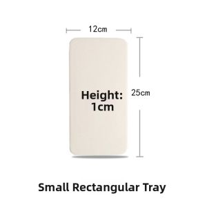 White Rectangular Ceramic Plate 10 Inch