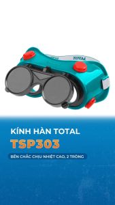 Kính hàn 2 lớp Total TSP303 mặt nạ hàn điện hồ quang cắt kim loại bền chắc chịu nhiệt cao 2 tròng Chính hãng