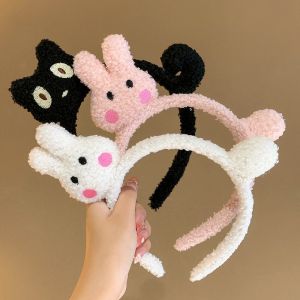 Zy Fashion Korean Style Plush Rabbit Headband for Women Fashion Washing Face Makeup Girls Cute Cat Hairband