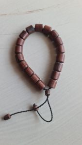 Gelang kayu ulin timbul manang khas kalimantan motif tabung 8 mm
