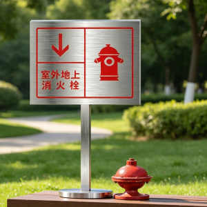 RUIKELAIXIANG | Safety Indication Fire Hydrant Sign Stainless Steel