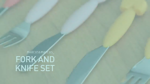MARCUS & MARCUS ชุดช้อนส้อมมีด วัสดุปลอดภัย CUTLERY SET (3y+)