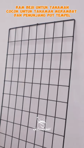 Ram Besi Hitam Pot Bunga Gantung & Gantungan Pot Tempel Argo