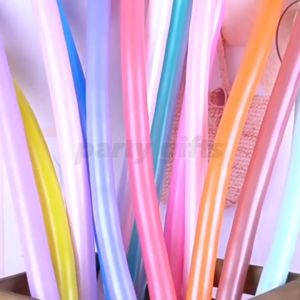 Balon Latex Twist Pentil Macaron Balon Panjang Pastel Isi 100 Pcs Untuk Dekorasi