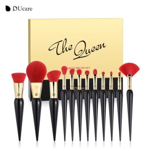 DUcare 12Pcs/Set Makeup Brushes The 👑Queen👑Series Makeup Brush Tools Premium Gifts Kabuki Foundation Blending Face Powder Blush Concealers Eye Shadows Brushes【Post in 24 Hours & 90 days Warranty Services】