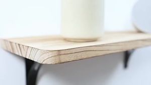 1 PC Kệ Nổi Bằng Gỗ Treo Tường Có Giá Để Đồ Đơn Tầng Màn Hình Hiển Thị Tổ Chức Cho Phòng Ngủ Phòng Tắm Nhà Bếp Nhà Treo Tường