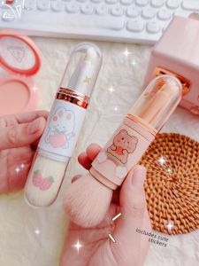 Portable Multi-Functional Makeup Brush Set with Cover Four-In-One Blush Eyeshadow Loose Powder Brush Mini Makeup Brush Kit