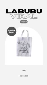 Tas Mewarnai Spunbond Uk 40x30x8 Labubu Viral Melukis