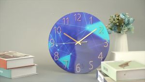 【Pre-Order】Wall Clock Home Office Fashion Glass Silent Quartz Clocks Watch Modern Frameless Design时钟