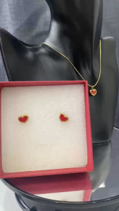 BỘ SẢN PHẨM TRANG SỨC TITAN SIÊU SIÊU DỄ THƯƠNG DÀNH CHO NỮ HỌA TIẾT TRÁI TIM