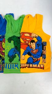 Kids Sando Asstd. Character Design -Cotton 6pcs/pack