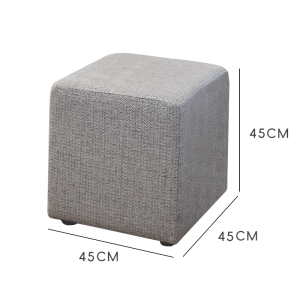 Cbhome Modern Square Stool Extra Large Bedroom Makeup Sofa Block Cushion Retro Fabric Adult Wooden Frame Quality Luxury