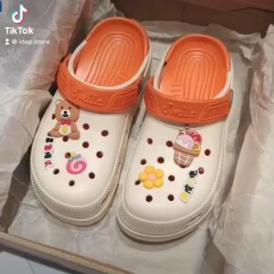 Dép sục cross nữ đế cao 6cm tăng chiều cao - Sục y tá đế dày chất EVA siêu nhẹ thời trang (TẶNG 6 sticker) cute iDÉP SL063