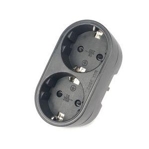 Bolantedz 2 Socket Multiple Plug Power Strip Socket Distribution Adapter 16A/250V German Standard Power Supply Plug Adapter