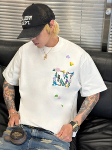 MEDM | Embroidered Floral Mens Summer T-shirt