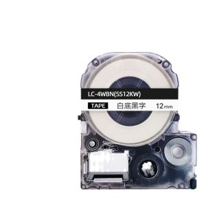 Transparent Red Bottom Label Tape for Epson LW-600P Label Printer 12mm 9 18 24 36*8m SR230CH White Yellow Blue Printing Paper