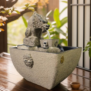 Table Fountain Indoor Table Water Fountains Chinese Style and Flowing Water Decorations Living Room Circulating Small Indoor Office Desks Fountain Landscaping  Gong fu Dragon Table Water Fountain