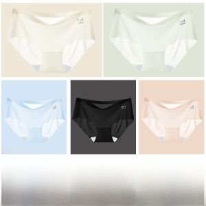 miiow | Ice Silk Womens Underwear Breathable Seamless Sport Fitness Triangle Mask Shorts Thin Summer Style Quick Dry Mid Waist Briefs