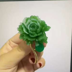 Bross Bunga Peoni Wanita Peony Flower Brooch Premium Bros Tradisional China
