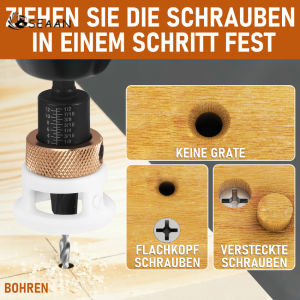 ชุดบิตเจาะซิงค์เคาน์เตอร์6ชิ้นเคาเตอร์ซิงค์กับเครื่องมือดึงไม่ให้เคลื่อนไหวดอกสว่านเจาะไม้ที่มีก้านหกเหลี่ยมขนาด1/4นิ้วทำจาก HSS-M2ดอกสว่านที่แม่นยำสำหรับการแปรรูปไม้