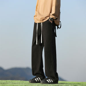 กางเกงชายเสื้อผ้ากีฬาชายกางเกงยีนส์กางเกงเสื้อผ้าผู้ชายคุณภาพสูงหลวมตรง Classic Man กางเกง Y2k ผลิตภัณฑ์