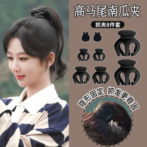 Black High Ponytail Grip Pumpkin Elegant Shark Clip Small Size Back Head Hair Claw Frosted Clip Hairware Female Hairpin