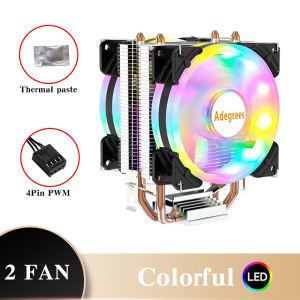 CPU Air Cooler 4PIN PWM Quiet PC Processor RGB Radiator For Intel LGA 1150 1151 1155 1200 1700 2011 1366 AM3 AM4 AM5 Cooling Fan